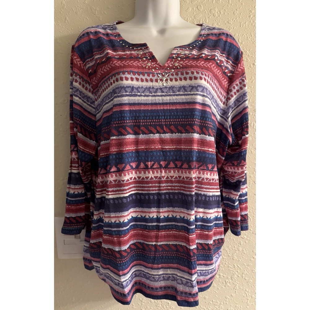 New 1 X Alyxa Studded Multi Top #1057*8**